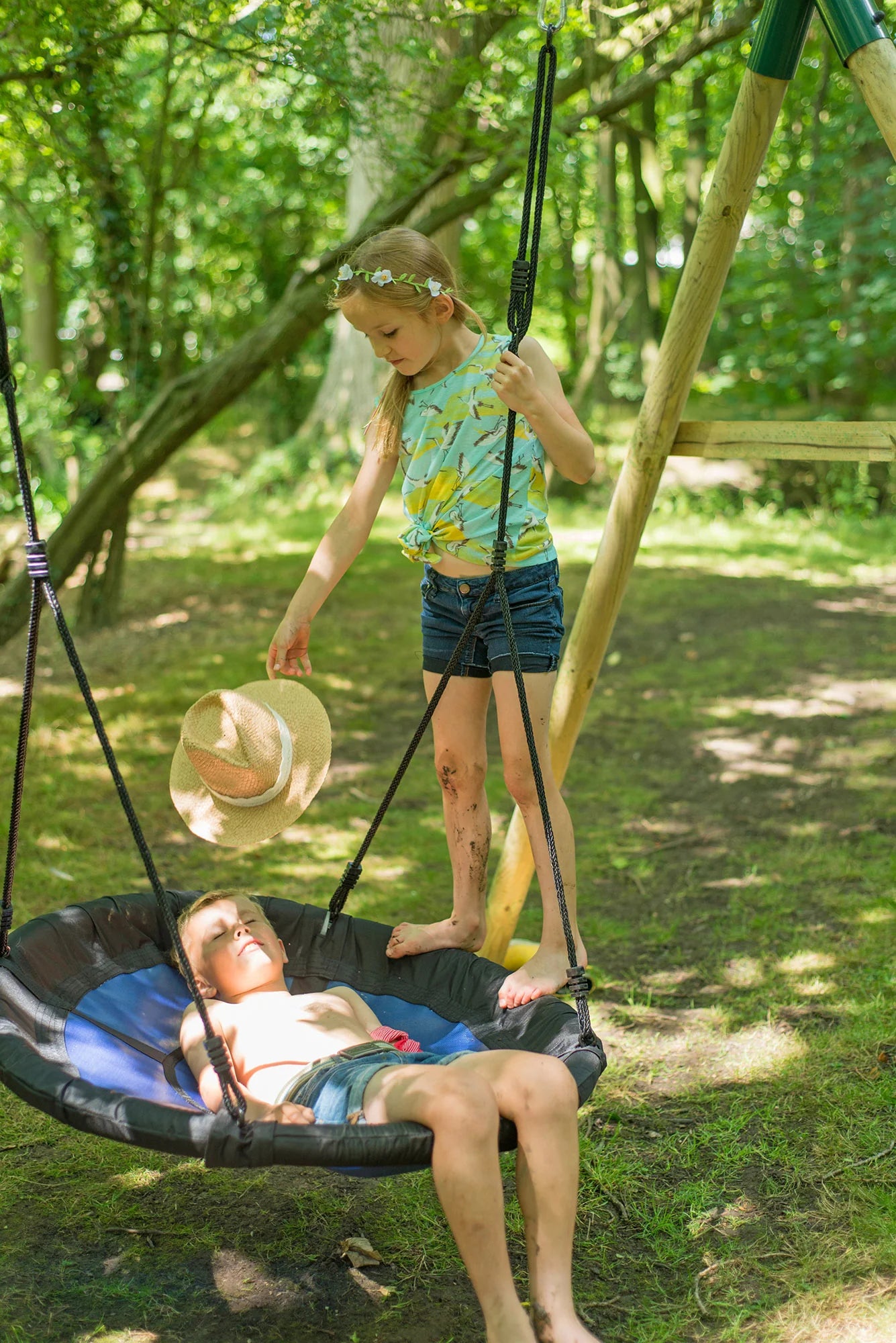 Plum® Wooden Nest Swing Set - Spider Monkey