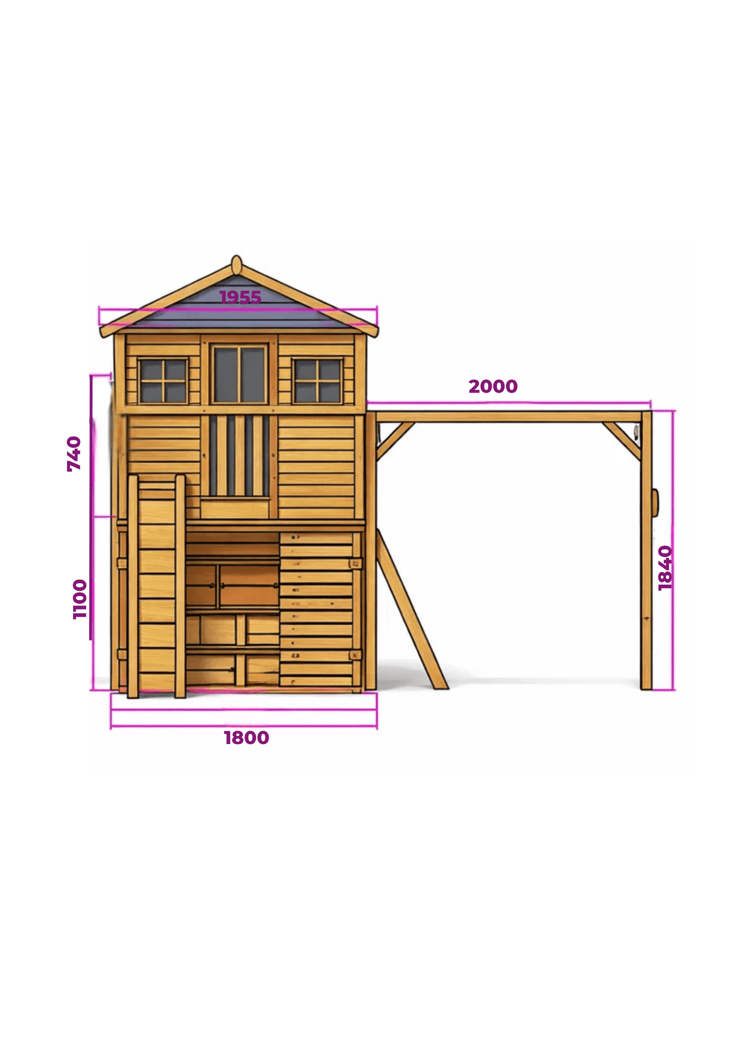 Caboodle Shack with Mud Kitchen & Monkey Bars - PREORDER APRIL 2026
