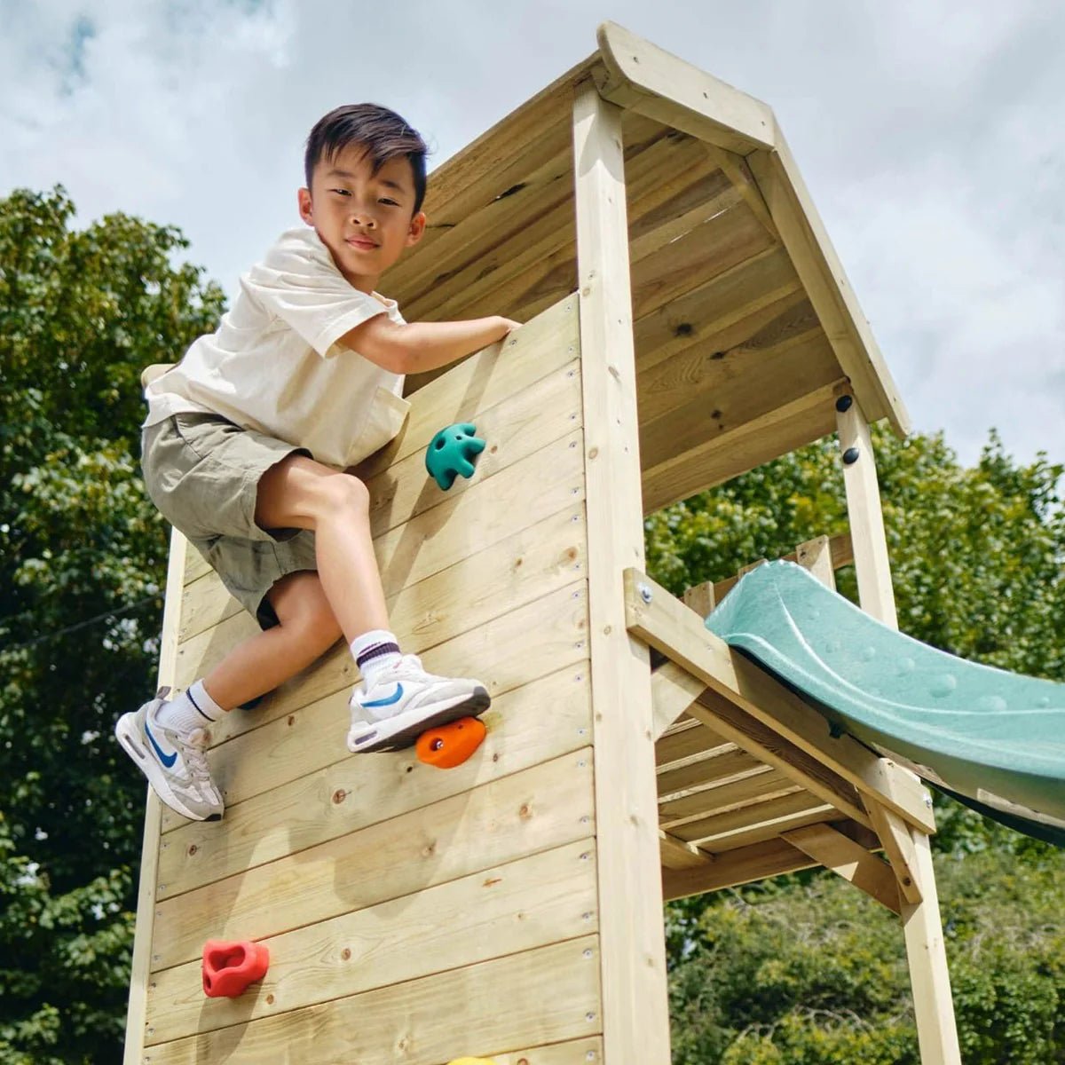 Plum® Lookout Tower Colour Pop Play Centre with Swings & Monkey Bars