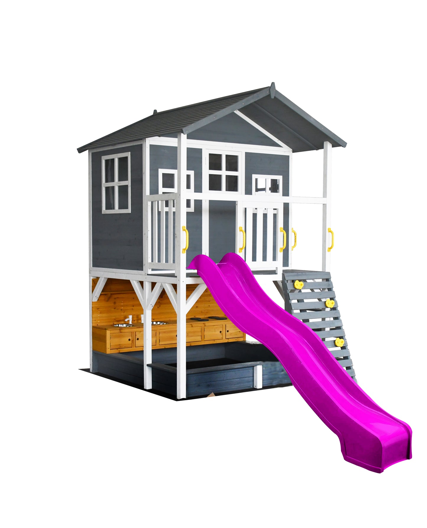 Caboodle Shack with Mud Kitchen, Monkey Bars & Swing Set