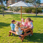 Kids Picnic Table with Umbrella and Storage