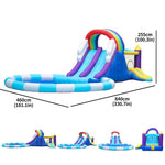 Rainbow Pool and Bounce Castle with Dual Slides / Ball Pit (63102)