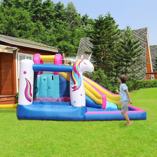Unicorn Fun Inflatable with Slide and Pool Type2 (63109)