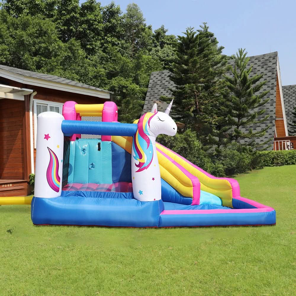 Unicorn Fun Inflatable with Slide and Pool Kidzshack – Kidzshack