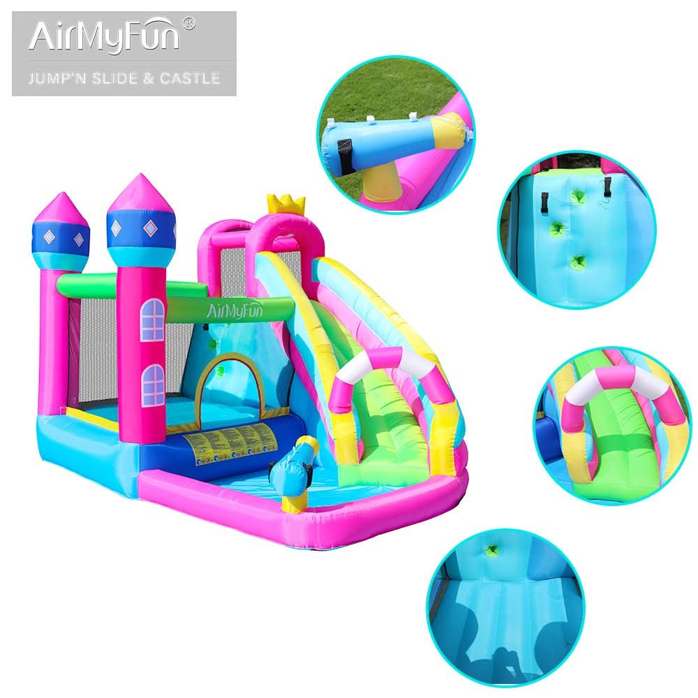 Princess Inflatable Bouncy Castle with Slide and Ball Pit (83002)