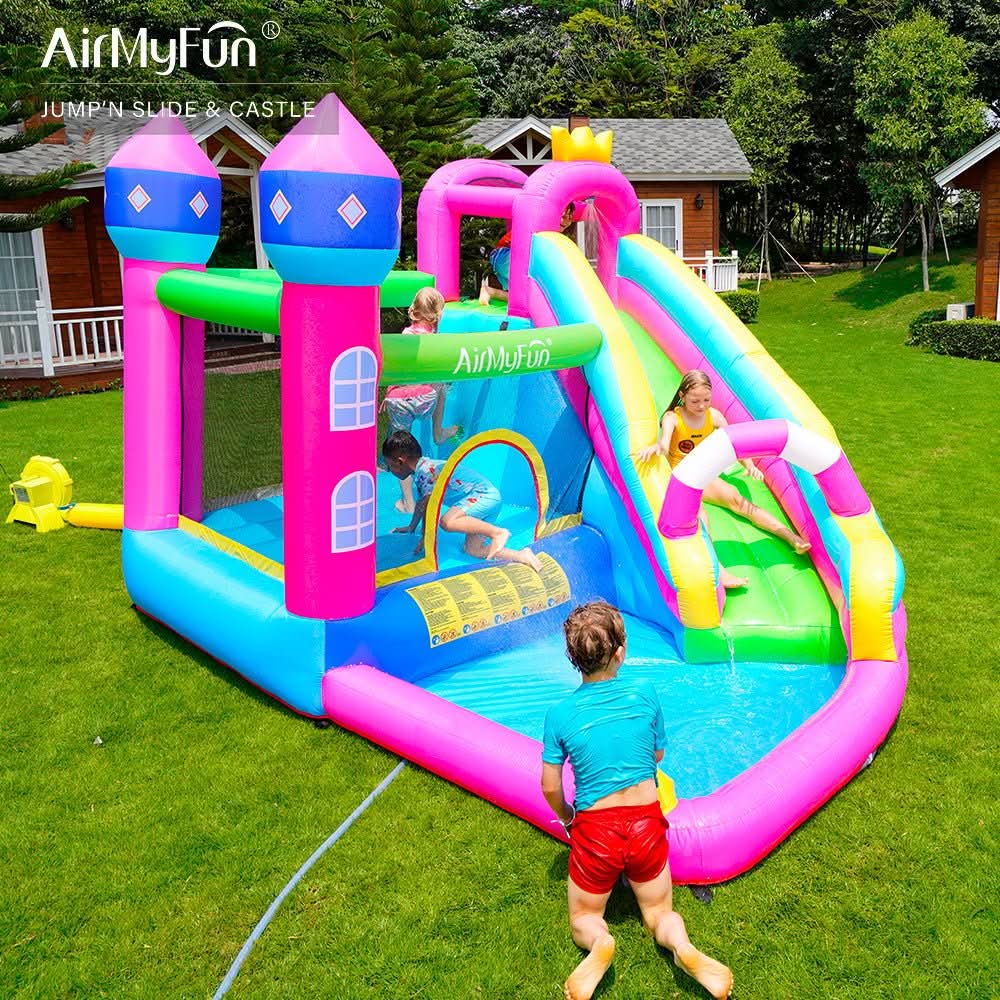 Princess Inflatable Bouncy Castle with Slide and Ball Pit (83002)
