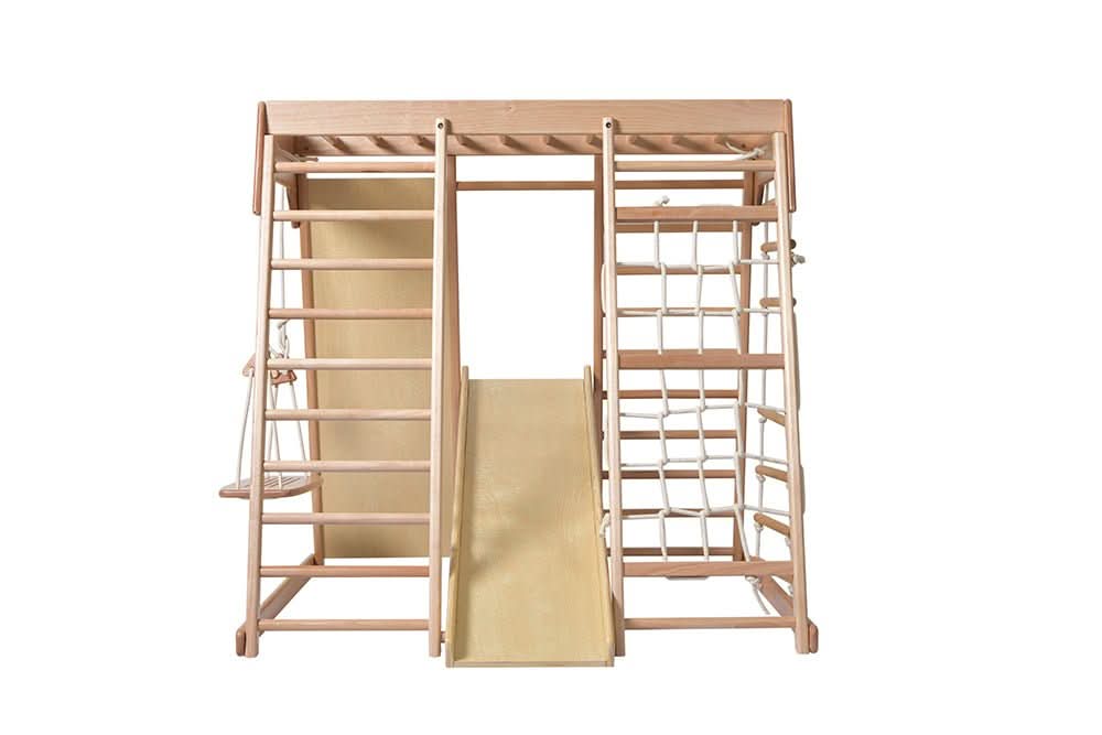 Indoor Climbing Play Gym with Slide & Swing Frame