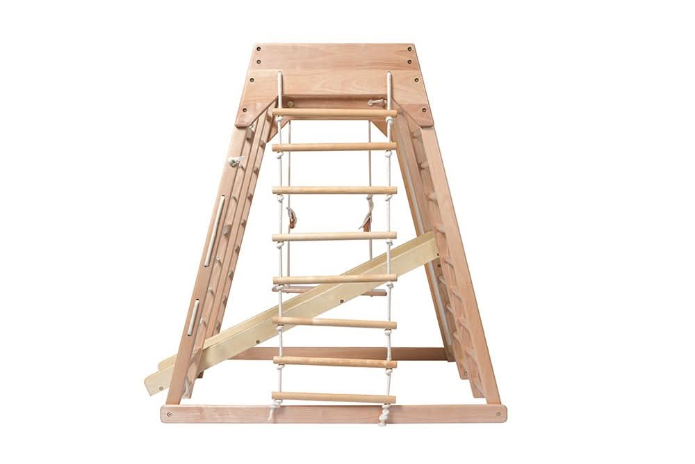 Indoor Climbing Play Gym with Slide & Swing Frame