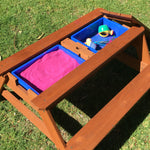 Kids Picnic Table with Umbrella and Storage