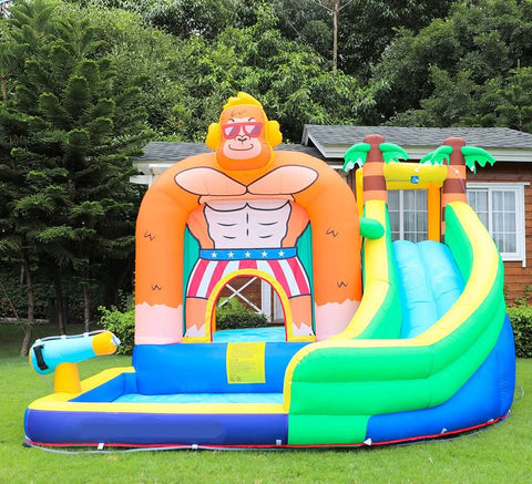 King Kong Fun Inflatable with Slide and Pool (73008)