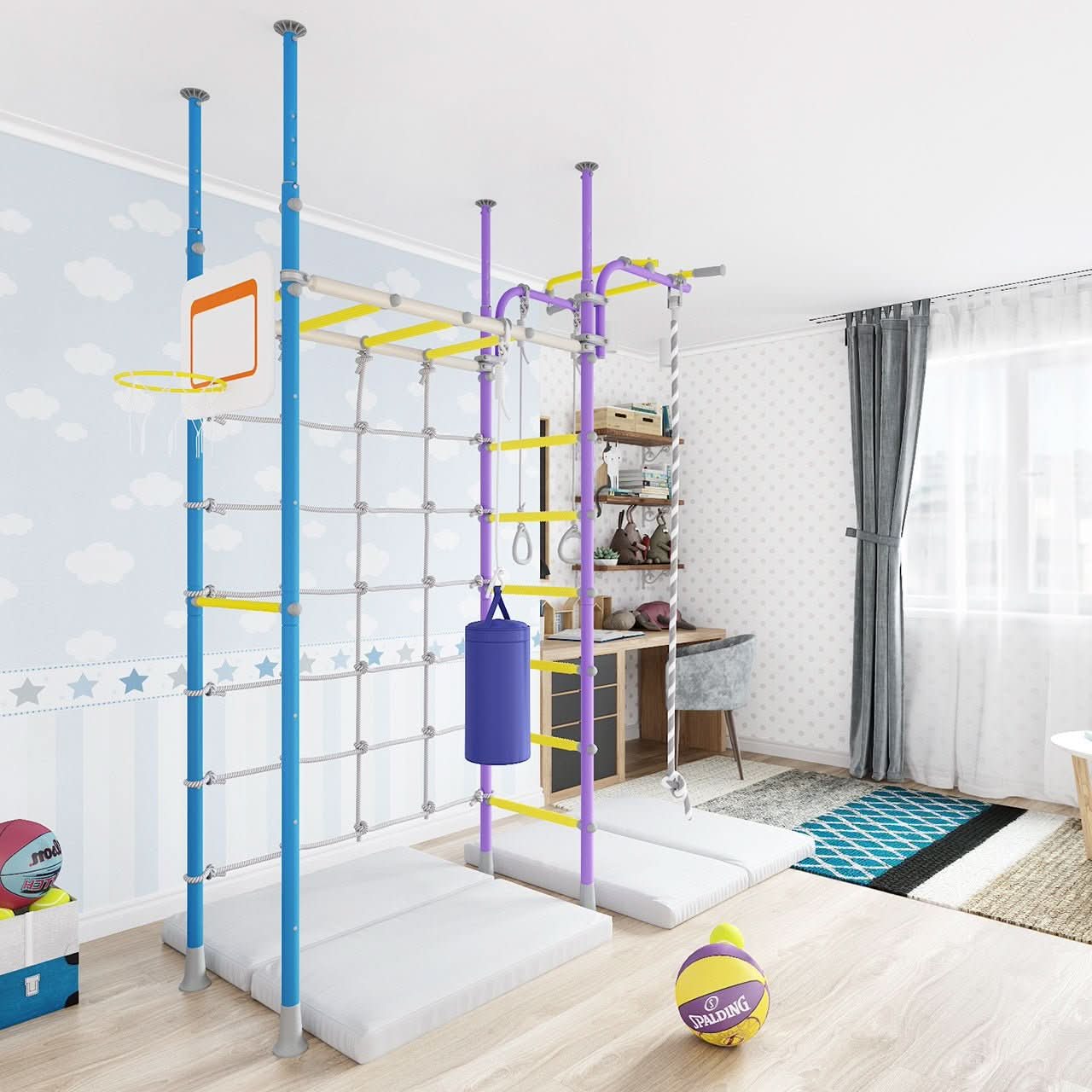 Swedish Home Play Gym Set NO DRILL Tinnitots – Kidzshack