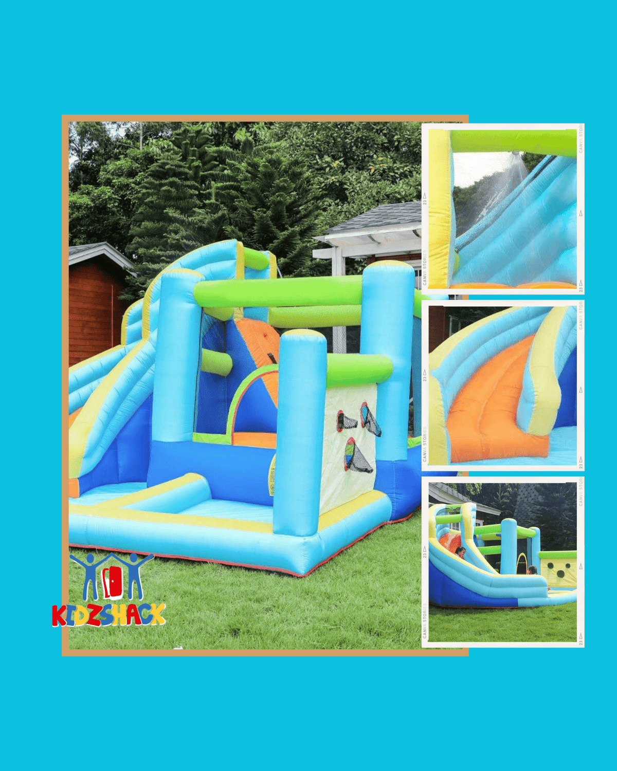 Blue Bouncy Castle Jumping Castle with Slide (73003)