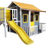 Club house in blue with yellow slide