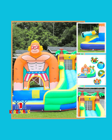 King Kong Fun Inflatable with Slide and Pool (73008)