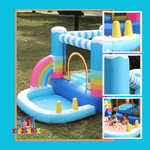 Rainbow Bouncy Castle Inflatable (62112)