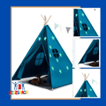 TeePee Tent Blue/Green with Window